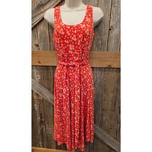 Lauren ralph lauren size 0 career casual sleevless chic classy floral tie waist